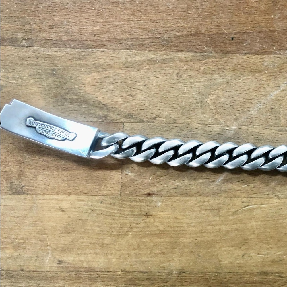 Authentic Chrome Hearts Dagger ID Cuban Bracelet Sterling Silver - Picture 4 of 4